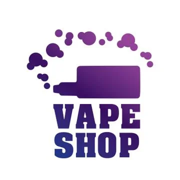 Vector logo on the subject of vaping, electronic cigarette Stock Illustration