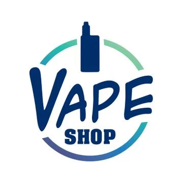 Vector logo on the subject of vaping, electronic cigarette Stock Illustration