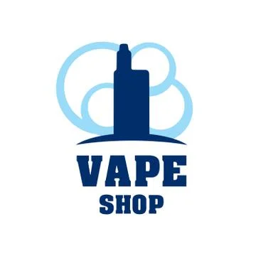 Vector logo on the subject of vaping, electronic cigarette Stock Illustration