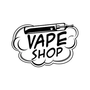 Vector logo on the subject of vaping, electronic cigarette Stock Illustration