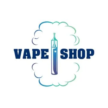 Vector logo on the subject of vaping, electronic cigarette Stock Illustration