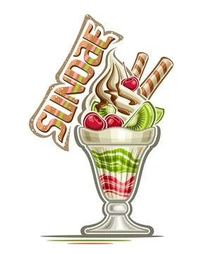 Vector logo for Sundae Stock Illustration