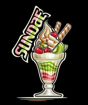 Vector logo for Sundae Stock Illustration