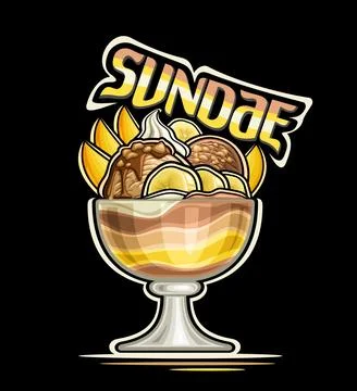 Vector logo for Sundae Stock Illustration