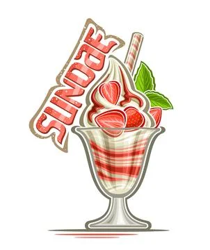 Vector logo for Sundae Stock Illustration