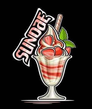 Vector logo for Sundae 스톡 일러스트