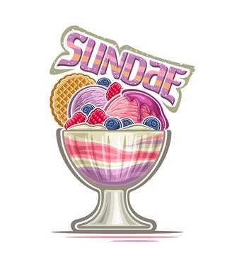 Vector logo for Sundae Stock Illustration