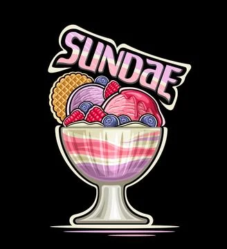Vector logo for Sundae Stock Illustration