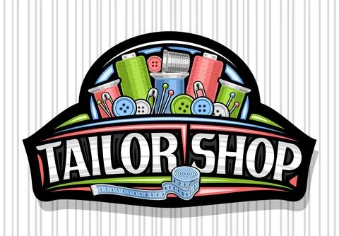 Vector logo for Tailor Shop Stock Illustration