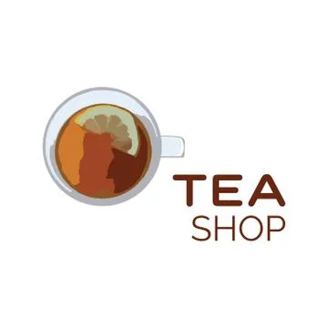Vector logo of a tea shop and cafe Stock Illustration