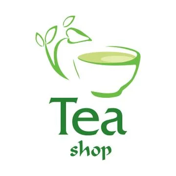 Vector logo of a tea shop and cafe Stock Illustration