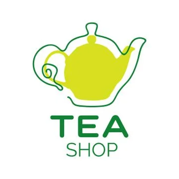 Vector logo of a tea shop and cafe Stock Illustration
