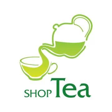 Vector logo of a tea shop and cafe Illustrazione stock
