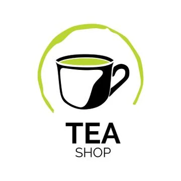 Vector logo of a tea shop and cafe Stock Illustration