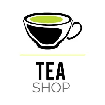 Vector logo of a tea shop and cafe Stock Illustration