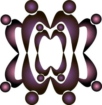 Vector logo teamwork Illustrazione stock