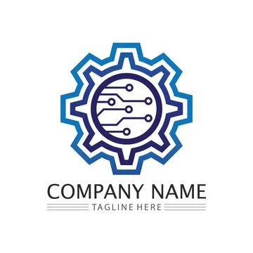 Vector logo technology Digital tech vector business logo template concept i.. Illustrazione stock