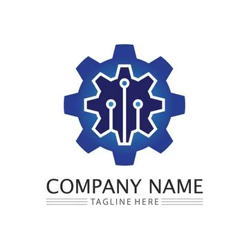 Vector logo technology Digital tech vector business logo template concept i.. Illustrazione stock