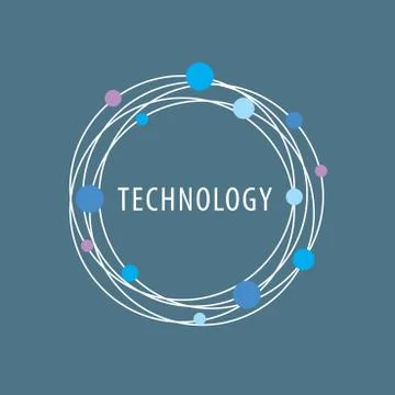 Vector logo technology Stockillustratie