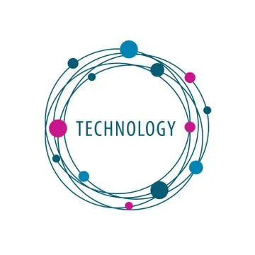Vector logo technology Stockillustratie