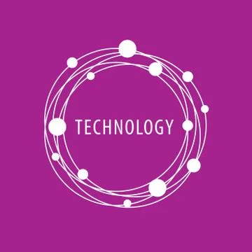 Vector logo technology Stockillustratie