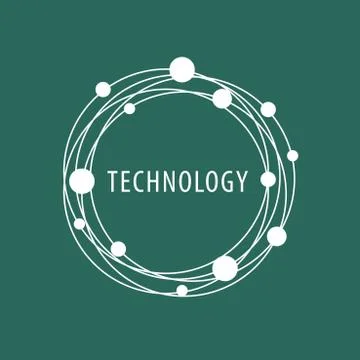 Vector logo technology Stockillustratie