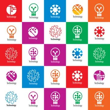 Vector logo technology Illustrazione stock