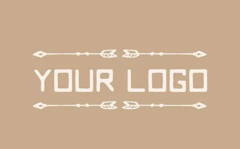 Vector logo template with ancient arrows Stock Illustration
