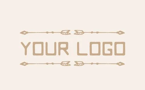 Vector logo template with ancient arrows Stock Illustration