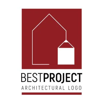 Vector logo template for architectural, Stock Illustration