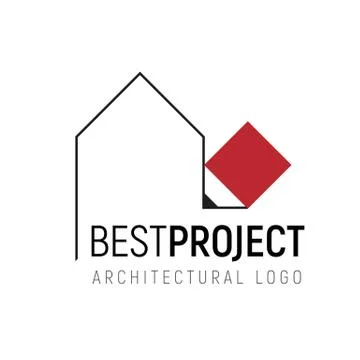 Vector logo template for architectural, 스톡 일러스트