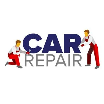 Vector logo template for autoservice or car repair Stock Illustration