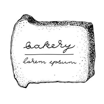 Vector logo template with loaf, bread. Can be use for bakery, pastry shop, .. Stock Illustration