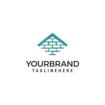 Vector logo template for real estate or building company. Illustration of roo Stock Illustration