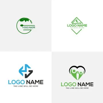 Vector Logo Template set Illustrazione stock