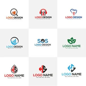 Vector Logo Template set 스톡 일러스트