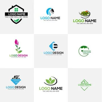 Vector Logo Template set 스톡 일러스트