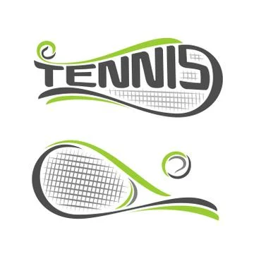 Vector logo for tennis racket Stock Illustration