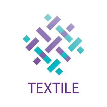 Vector logo of textile fabric and sewing Stock Illustration