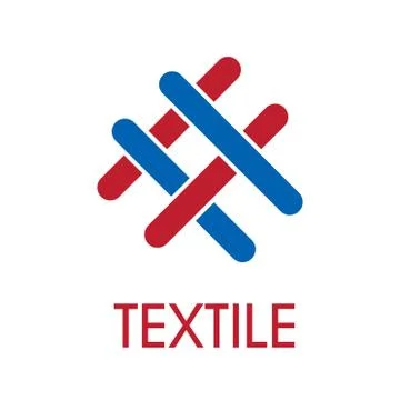 Vector logo of textile fabric and sewing Stock Illustration