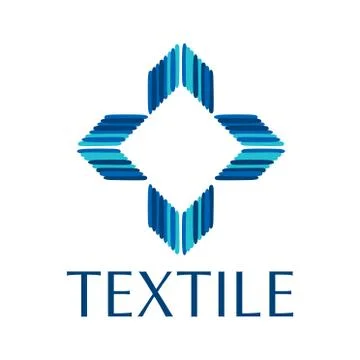 Vector logo of textile fabric and sewing Illustrazione stock