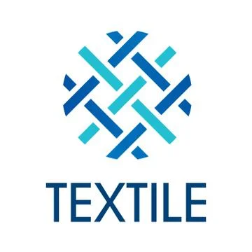 Vector logo of textile fabric and sewing Stock Illustration