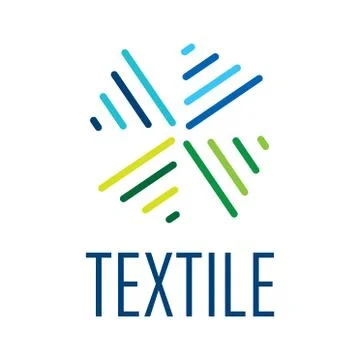 Vector logo of textile fabric and sewing Stock Illustration
