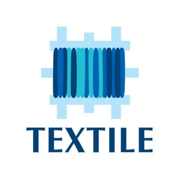 Vector logo of textile fabric and sewing Stock Illustration