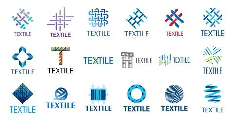 Vector logo of textile fabric and sewing Stock Illustration