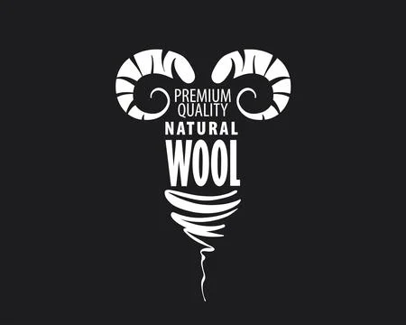 Vector logo for the textile industry made of wool Stock Illustration