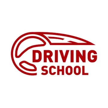 Vector logo on the theme of driving school, car Stock Illustration