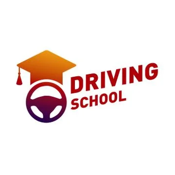 Vector logo on the theme of driving school, car Stock Illustration