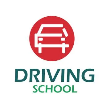 Vector logo on the theme of driving school, car Stock Illustration