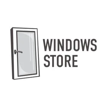 Vector logo on the theme of Windows, doors Stock Illustration